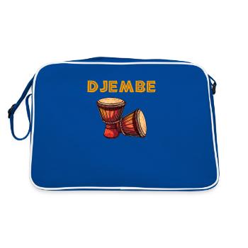 Djembé Tambours Africains - Sac Retro - bleu/blanc - Dos