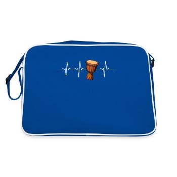 Djembé Tambours Africains - Sac Retro - bleu/blanc - Dos