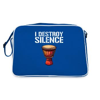 Djembé Tambours Africains - Sac Retro - bleu/blanc - Dos