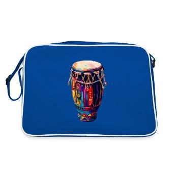 Conga Instrument Drums - Retro Bag - blue/white - Back