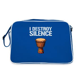 Djembé Tambours Africains - Sac Retro - bleu/blanc - Dos