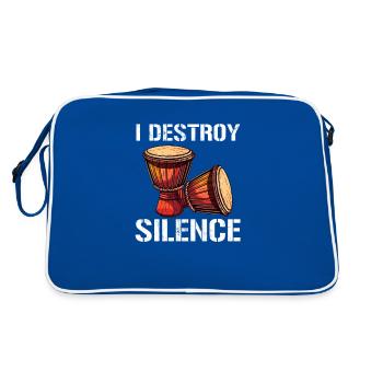 Djembé Tambours Africains - Sac Retro - bleu/blanc - Dos