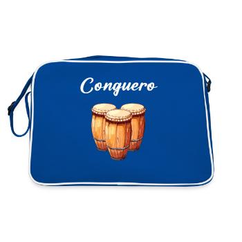 Conga Instrument Drums - Retro Bag - blue/white - Back