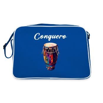Conga Instrument Drums - Retro Bag - blue/white - Back