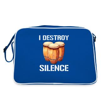 Conga Instrument Drums - Retro Bag - blue/white - Back