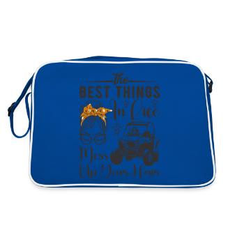 The Best Things In Life Mess Up Your Hair - UTV - Retro Bag - blue/white - Back