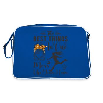 The Best Things In Life Mess Up Your Hair Soccer - Retro Bag - blue/white - Back