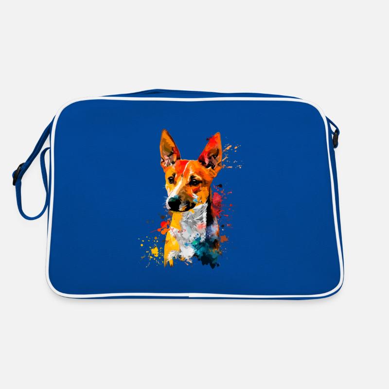 basenji dog, vintage basenji Retro Tasche