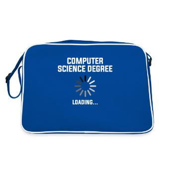 computer science degree - Retro Tasche - Blau/Weiß - Hinten
