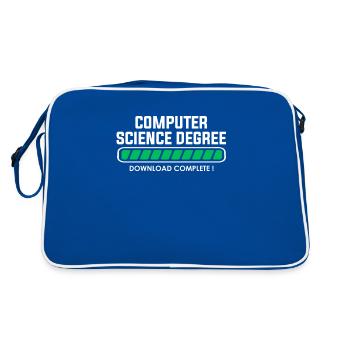 computer science degree - Retro Tasche - Blau/Weiß - Hinten