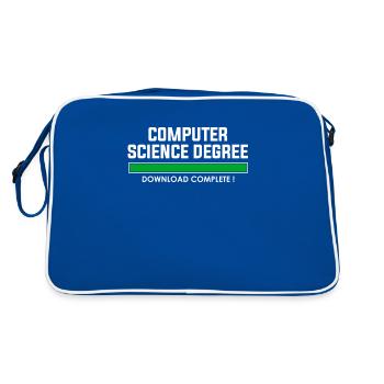 computer science degree - Retro Tasche - Blau/Weiß - Hinten