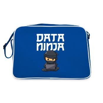 Data ninja data scientist - Retro Tasche - Blau/Weiß - Hinten