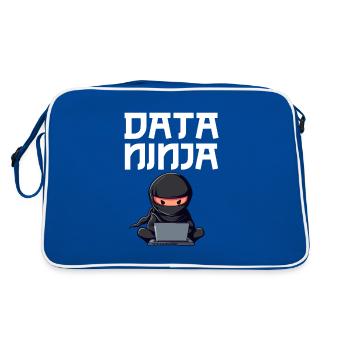 Data ninja data Scientist - Retro Tasche - Blau/Weiß - Hinten