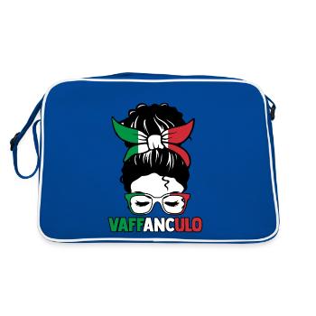 Italy Italian Vaffanculo - Retro Bag - blue/white - Back