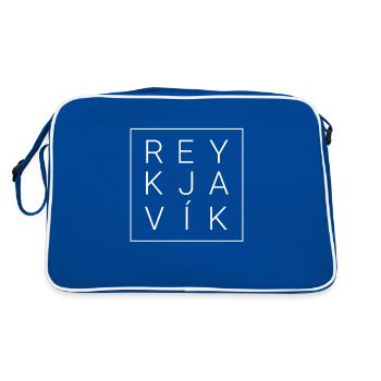 Reykjavik icelandic, Iceland - Retro Tasche - Blau/Weiß - Hinten
