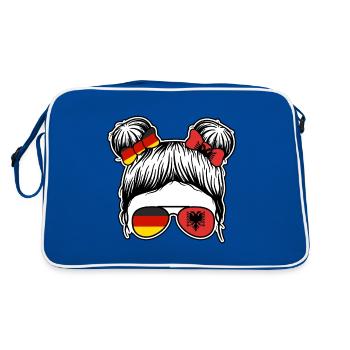 Albanais Albanais Allemagne Albanie - Sac Retro - bleu/blanc - Dos