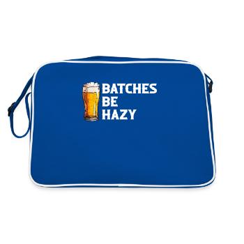 Batches Be Hazy, craftbeer, brewing - Retro Tasche - Blau/Weiß - Hinten