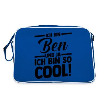 Prénom Ben - Sac Retro - bleu/blanc - Dos