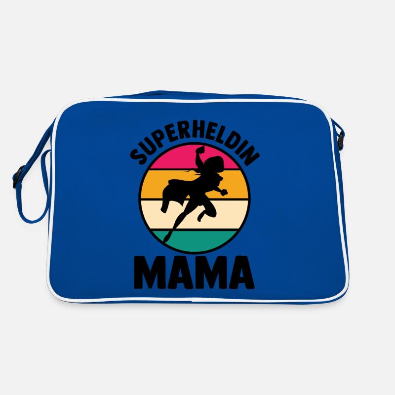 Mutter Superheldin Mama Retro Tasche