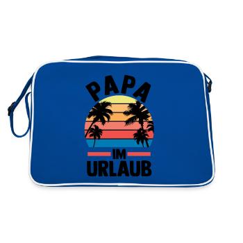 Vacation Vacationer Father Dad - Retro Bag - blue/white - Back