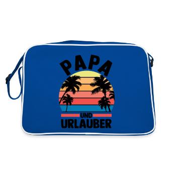 Vacation Vacationer Father Dad - Retro Bag - blue/white - Back