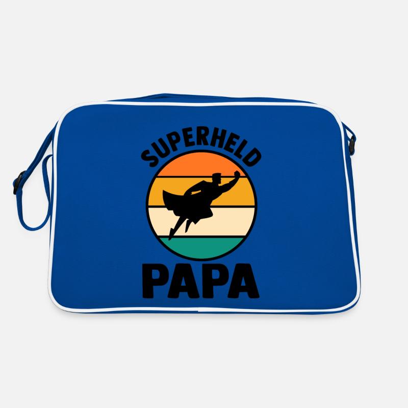 Vater Superheld Papa Retro Tasche