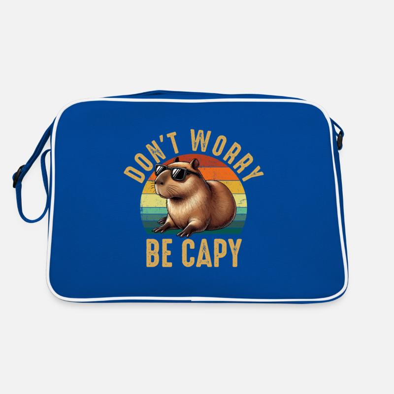 don't worry be capy, capybara Retro Tasche