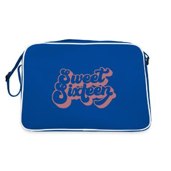Sweet Sixteen Mignon cadeau de 16 ans - Sac Retro - bleu/blanc - Dos