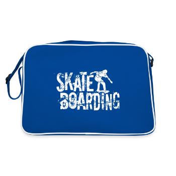 Skateboarding - Retro Tasche - Blau/Weiß - Hinten