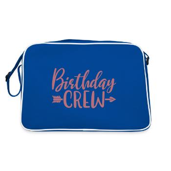 Birthday Crew Matching Group Birthday Party Outfit - Retro Bag - blue/white - Back