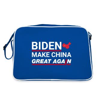 Make China Great Again Anti Joe Biden - Sac Retro - bleu/blanc - Dos