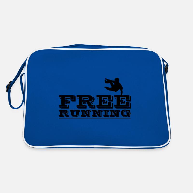 Parkour und Freerunning - Retro Tasche - Blau/Weiß