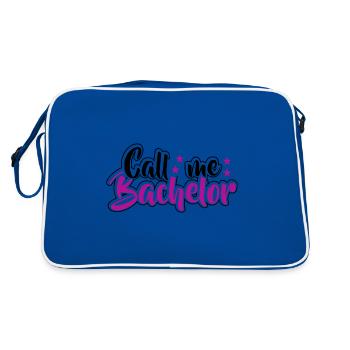 Bachelor Passed Graduation Doctorate Graduation - Retro Bag - blue/white - Back