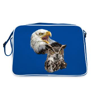 American Pigargo et American Owl - Sac Retro - bleu/blanc - Dos