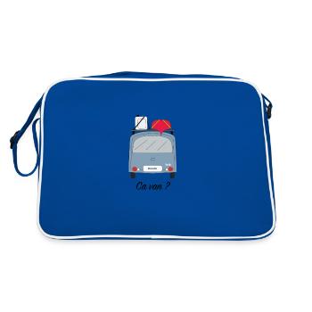 ca van - Retro Tasche - Blau/Weiß - Hinten