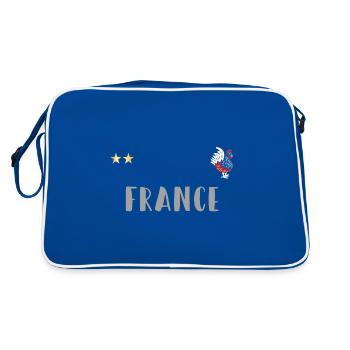 France Maillot de football avec coq de Galles - Sac Retro - bleu/blanc - Dos