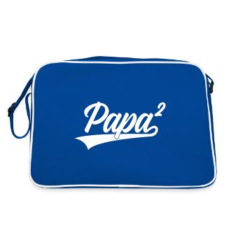 PAPA HAUTE 2 DOUBLE PAPA - Sac Retro - bleu/blanc - Dos
