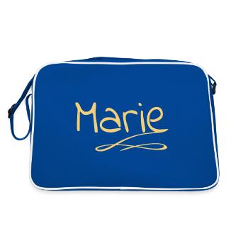 Marie - Sac Retro - bleu/blanc - Dos