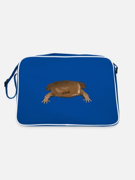 Amateurs de grenouilles crapauds en nid d’abeille et amateurs d’amphibiens - Sac Retro - bleu/blanc - Dos