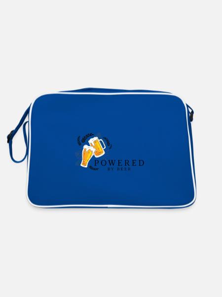 Powered by Beer Beer Toast - Retro Bag - blue/white - Back