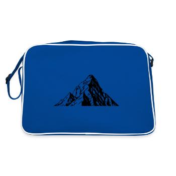Mountains Silhouette Landscape - Retro Bag - blue/white - Back