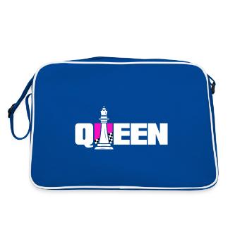 Chess Checkmate Chess player is chess queen - Retro Bag - blue/white - Back