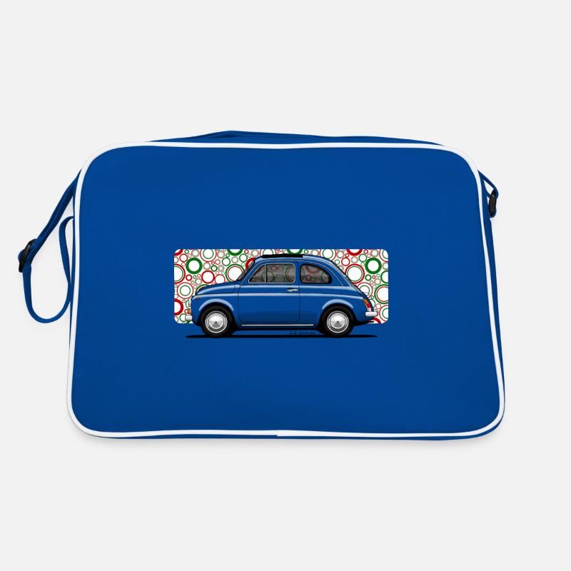 500 klassische V2 CIRCLES - Retro Tasche - Blau/Weiß