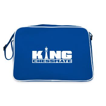 Échec et mat Le joueur d’échecs est le roi des échecs - Sac Retro - bleu/blanc - Dos
