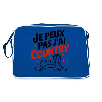 Je peux pas j ai Country rouge - Sac Retro - bleu/blanc - Dos