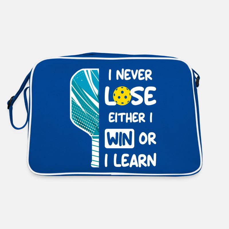 I Never Lose I Either Win or Learn Pickleball Retro Bag