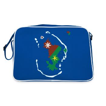 Maore (Mayotte) île d'Afrique - Sac Retro - bleu/blanc - Dos