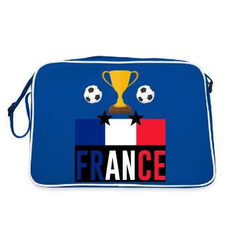 France - Sac Retro - bleu/blanc - Dos
