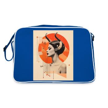 Collage de Capricorne - Sac Retro - bleu/blanc - Dos