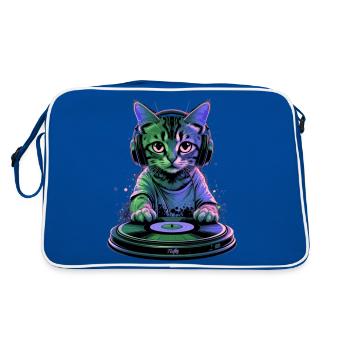 Minou DJ 🎧 - Sac Retro - bleu/blanc - Dos